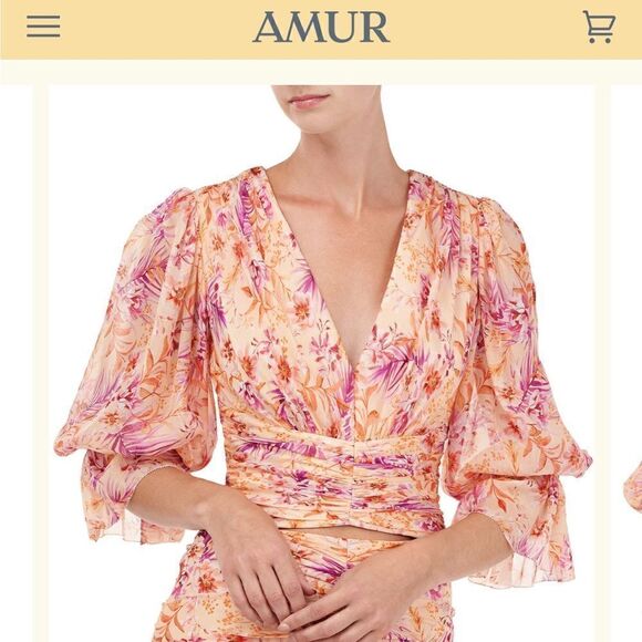 Amur Gitana Top in Cantaloupe Rosa Floral
Color:Cantaloupe Rosa Floral - Picture 1 of 9